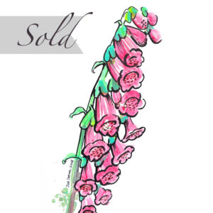 Sold-Purple Foxglove Painting