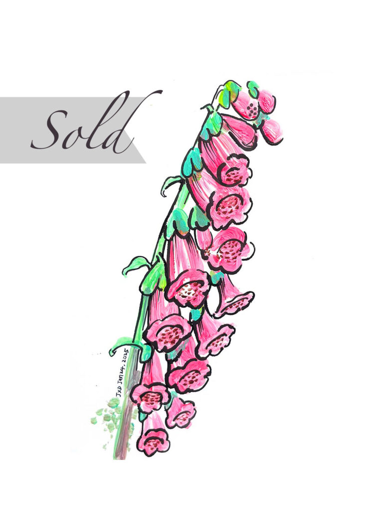 Sold-Purple Foxglove Painting