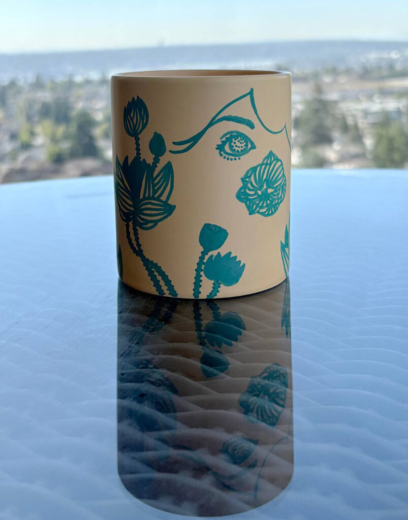 Hand Painted Mug-Gaze