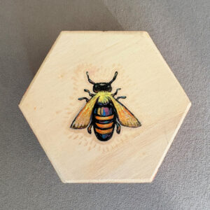 Painted Wooden Box-Bee